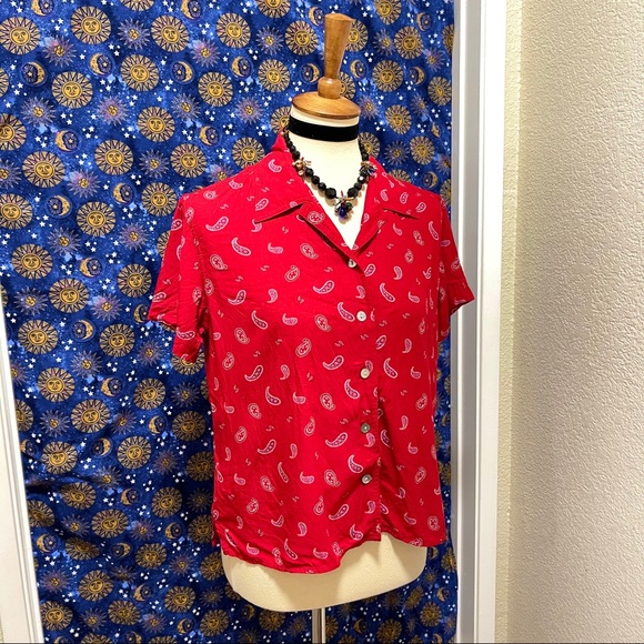 🌈 Amazing Vintage mini Paisley top - Picture 3 of 11